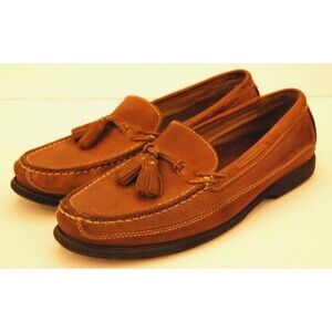 Vintage Johnston and Murphy Mens Shoes Leather Tassel Loafers 9 1/2 Academia